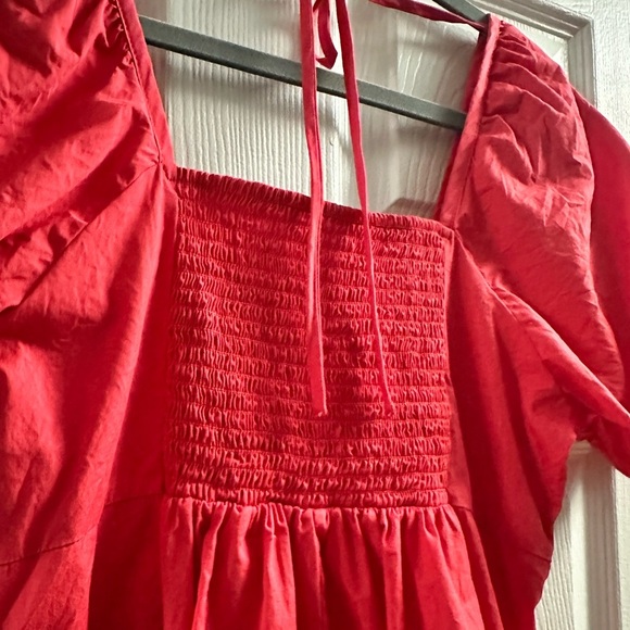 Draper James Ladies Square Neckline Tie Back Puff Sleeve Dress Small - Picture 10 of 11